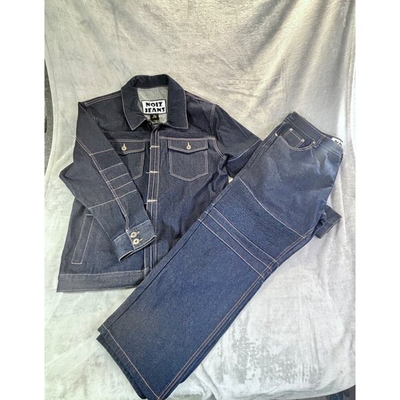 Noiz Jean jacket and Pants Men's Size W 44 L32  2 piece set vintage - Picture 1 of 16